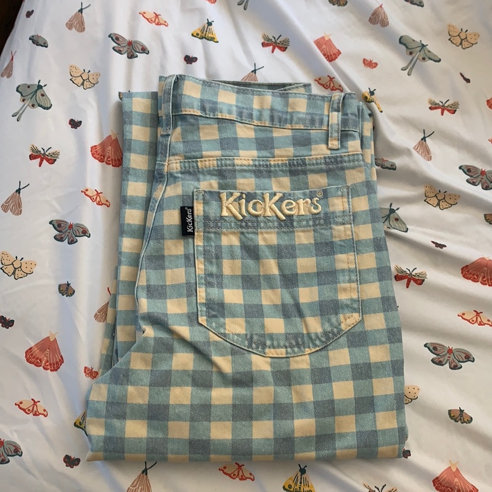 Kickers gingham straight leg jean